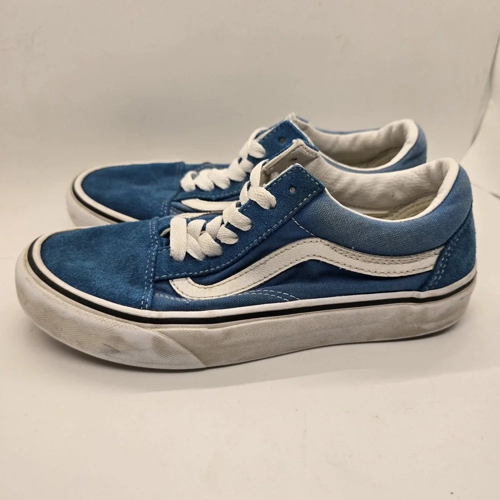 Vans Old Skool Suede Blue Men's 4 Womens 5.5